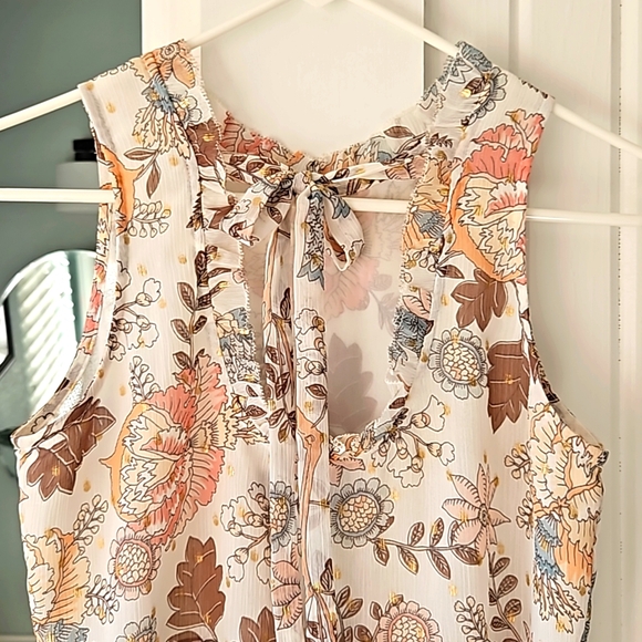 LOFT Baby Doll Autumn Patterned Shell - Picture 6 of 9